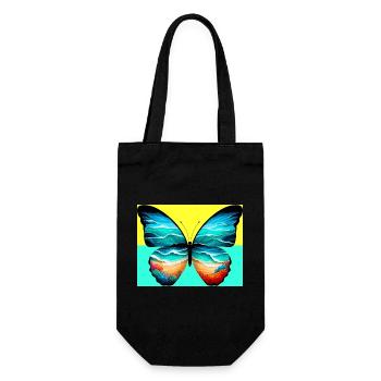 butterfly - Gift Bag for Bottles - black - Front