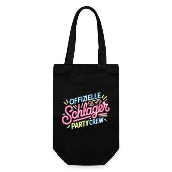 Schlager Party Crew Mallorca Festival JGA Malle - Geschenkbeutel für Flaschen - Schwarz - Vorne