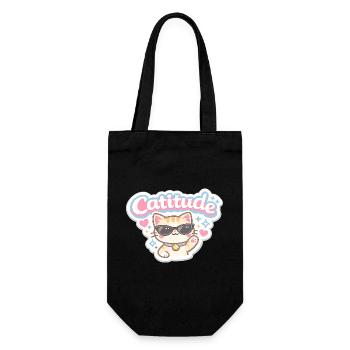 Catitude Cat Sunglasses - Gift Bag for Bottles - black - Front