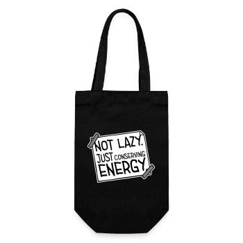 Pas paresseux, juste économiser de l’énergie, drôle de paresseux à dire - Sac à bouteille - noir - Devant