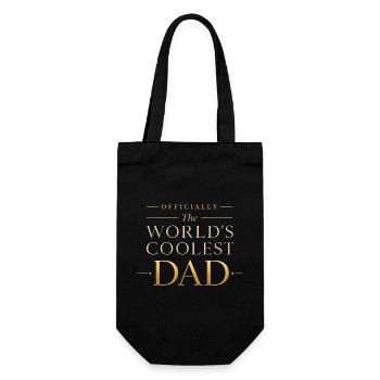 Officially the Coolest Dad in the World - Gift Bag for Bottles - black - Front