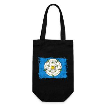 Yorkshire Rose Flagge Nordengland Großbritannien - Geschenkbeutel für Flaschen - Schwarz - Vorne