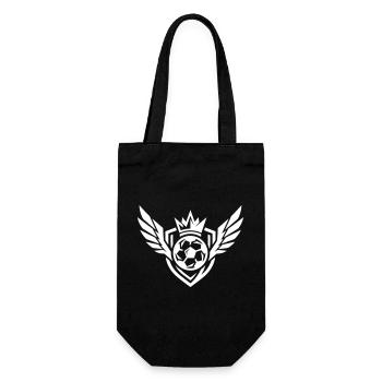 Fussball Wappen - Geschenkbeutel für Flaschen - Schwarz - Vorne