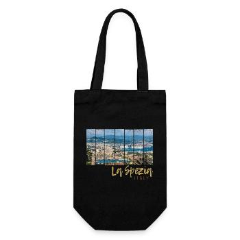La Spezia Ligurien in Italien Vintage Souvenir - Geschenkbeutel für Flaschen - Schwarz - Vorne