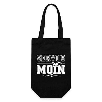 Servus Moin North Sea Baltic Sea Coast Seagull Wave - Gift Bag for Bottles - black - Front