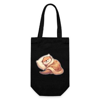 Sleeping Otter - Gift Bag for Bottles - black - Front