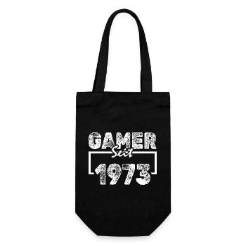 Gamer 1973 - Gift Bag for Bottles - black - Front