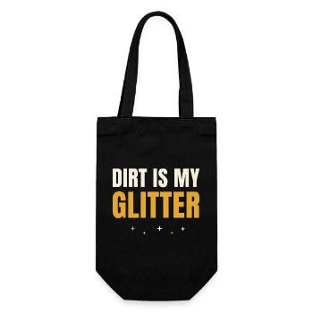 Dirt Is My Glitter Gardening - Gift Bag for Bottles - black - Front