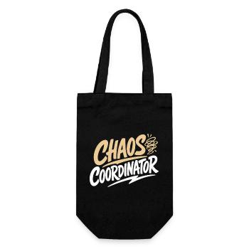 Chaos Coordinator Funny Saying Shirt - Gift Bag for Bottles - black - Front