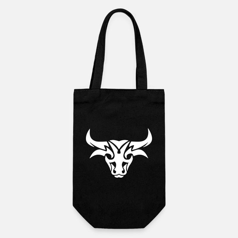 Bull design - Gift Bag for Bottles - black