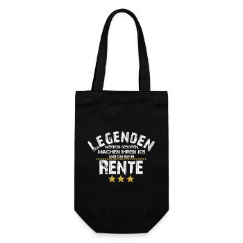Legende Pension Rente Rentner Geschenk Ruhestand - Geschenkbeutel für Flaschen - Schwarz - Vorne