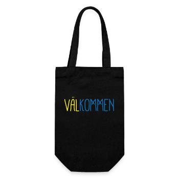 Welcome flag patriot gift home sweden - Gift Bag for Bottles - black - Front
