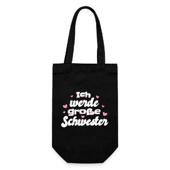 Liebevolle Schwester Botschaft - Geschenkbeutel für Flaschen - Schwarz - Vorne