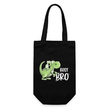 Frères et sœurs Dinosaures I Meilleur frère - Sac à bouteille - noir - Devant