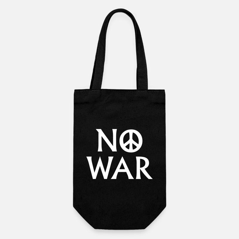 No War - Gift Bag for Bottles - black