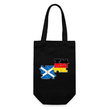 Schottland Deutschland Freunde Flaggen - Geschenkbeutel für Flaschen - Schwarz - Vorne
