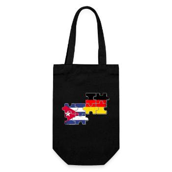 Kubaner Deutscher Flagge Liebe Deutschland Kuba - Geschenkbeutel für Flaschen - Schwarz - Vorne