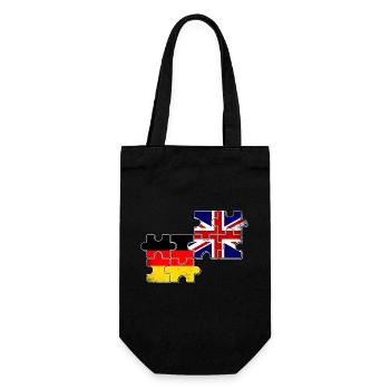 Großbritannien Flagge Deutschland Britisch Deutsch - Geschenkbeutel für Flaschen - Schwarz - Vorne