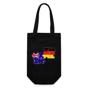 Australien Deutschland Australisch Deutsch Flagge - Geschenkbeutel für Flaschen - Schwarz - Vorne