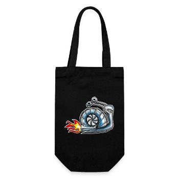 Screw with turbocharger - Gift Bag for Bottles - black - Front