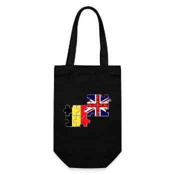 Belgique Grande-Bretagne Drapeau Belge Britannique - Sac à bouteille - noir - Devant