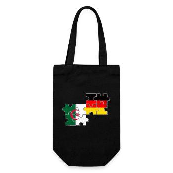 Algeria Germany Flag Algerian German - Gift Bag for Bottles - black - Front