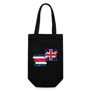 Costa Rica Großbritannien Flagge - Geschenkbeutel für Flaschen - Schwarz - Vorne
