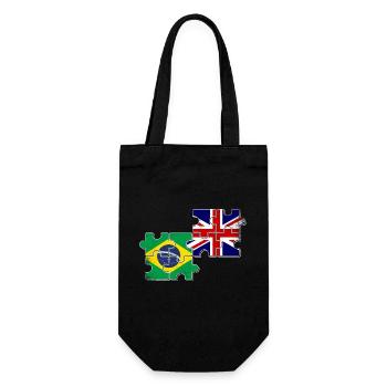 Brésil Grande-Bretagne Drapeau Brésilien Britannique - Sac à bouteille - noir - Devant