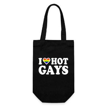I love hot gays - Sac à bouteille - noir - Devant
