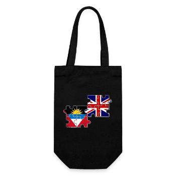 Antigua und Barbuda Großbritannien Flagge - Geschenkbeutel für Flaschen - Schwarz - Vorne