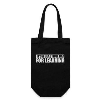 beautiful day for learning - Gift Bag for Bottles - black - Front