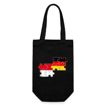 Indonesien Deutschland Flagge - Geschenkbeutel für Flaschen - Schwarz - Vorne