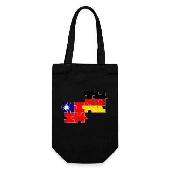 Taiwan Deutschland Flagge - Geschenkbeutel für Flaschen - Schwarz - Vorne