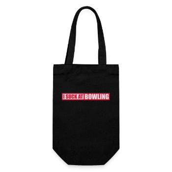 I suck at bowling - Geschenkbeutel für Flaschen - Schwarz - Vorne