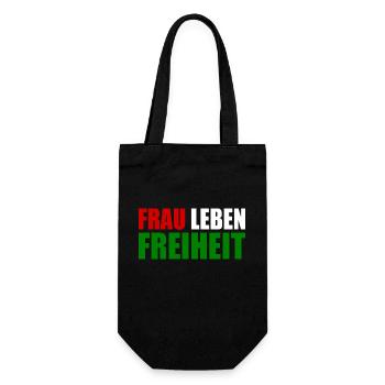 Frau leben freiheit - Geschenkbeutel für Flaschen - Schwarz - Vorne