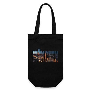MUNICH SKYLINE AT NIGHT - Gift Bag for Bottles - black - Front