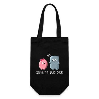 Grosser Bruder - Geschenkbeutel für Flaschen - Schwarz - Vorne