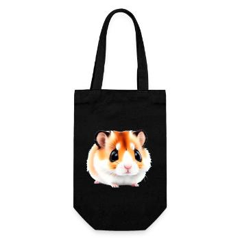 Niedliche Cartoon Hamster Liebe Haustier 9 - Geschenkbeutel für Flaschen - Schwarz - Vorne