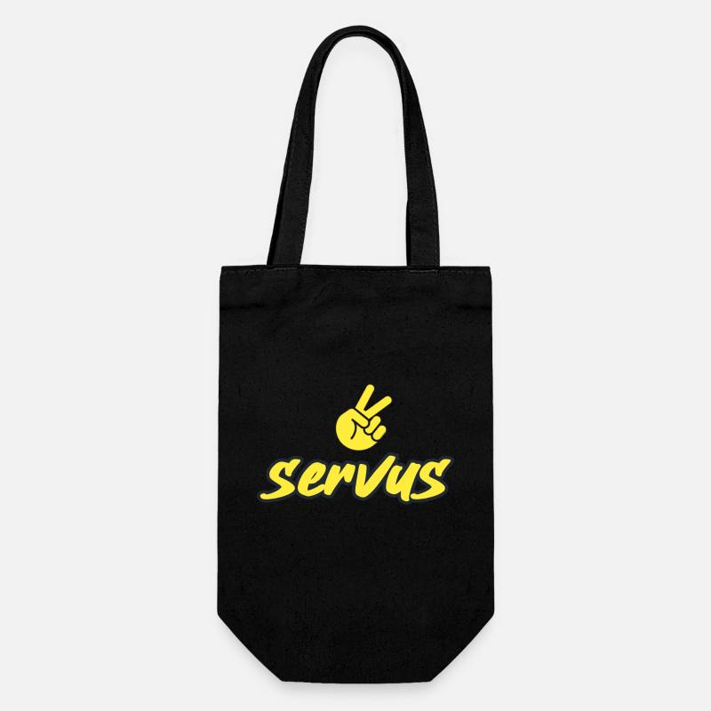 Servus - Geschenkbeutel für Flaschen - Schwarz