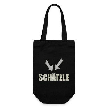 schätzle - Geschenkbeutel für Flaschen - Schwarz - Vorne