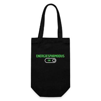 Energiesparmodus an! - Geschenkbeutel für Flaschen - Schwarz - Vorne