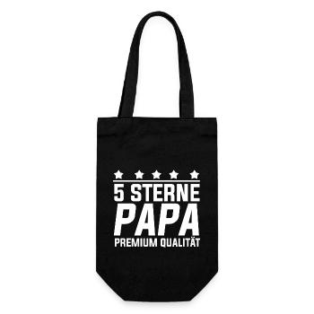 Papa Vater Vatertag - Geschenkbeutel für Flaschen - Schwarz - Vorne