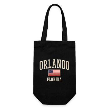 Orlando Florida Vintage Flag Design - Gift Bag for Bottles - black - Front