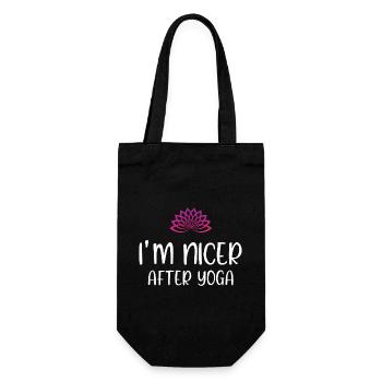 Je suis plus gentil après le yoga - Sac à bouteille - noir - Devant