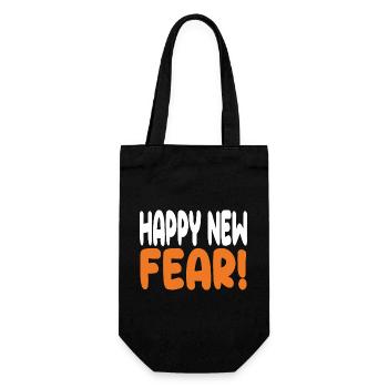 Happy New Fear! - Gift Bag for Bottles - black - Front