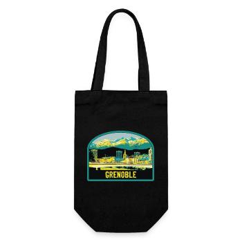 Grenoble: beauty of the capital of the Alps - Gift Bag for Bottles - black - Front