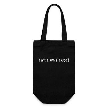 I will not lose - Geschenkbeutel für Flaschen - Schwarz - Vorne