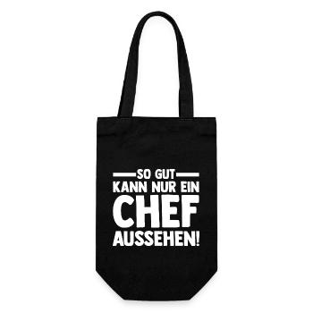 Arbeit Kollegen Büro Teamleiter Führungskraft Chef - Geschenkbeutel für Flaschen - Schwarz - Vorne