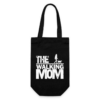 The walking mom - Geschenkbeutel für Flaschen - Schwarz - Vorne