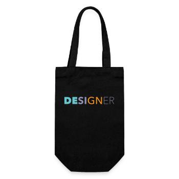 Designer - Gift Bag for Bottles - black - Front